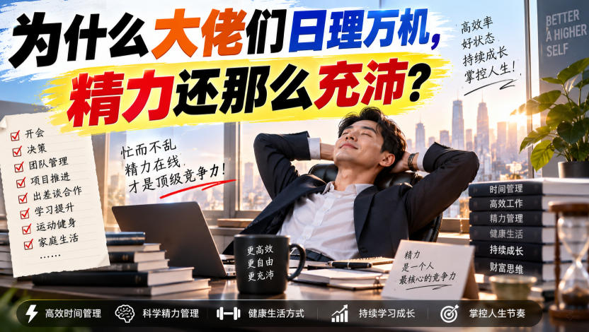 付费文章:为什么大佬们日理万机,精力还那么充沛?-迦哆网创社