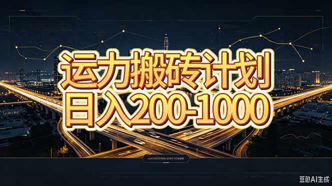运力搬砖，风口项目。当日收益稳定200-1000。 每天仅需一小时，新人轻松上手。-迦哆网创社