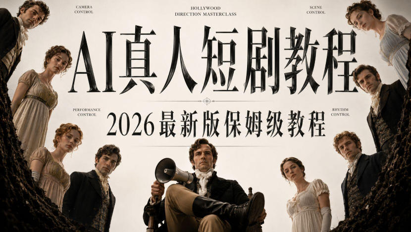 AI真人短剧制作全流程，AI视频大佬专为零基础研制的AI短剧教程，保姆级教程，新手一学就会！-迦哆网创社