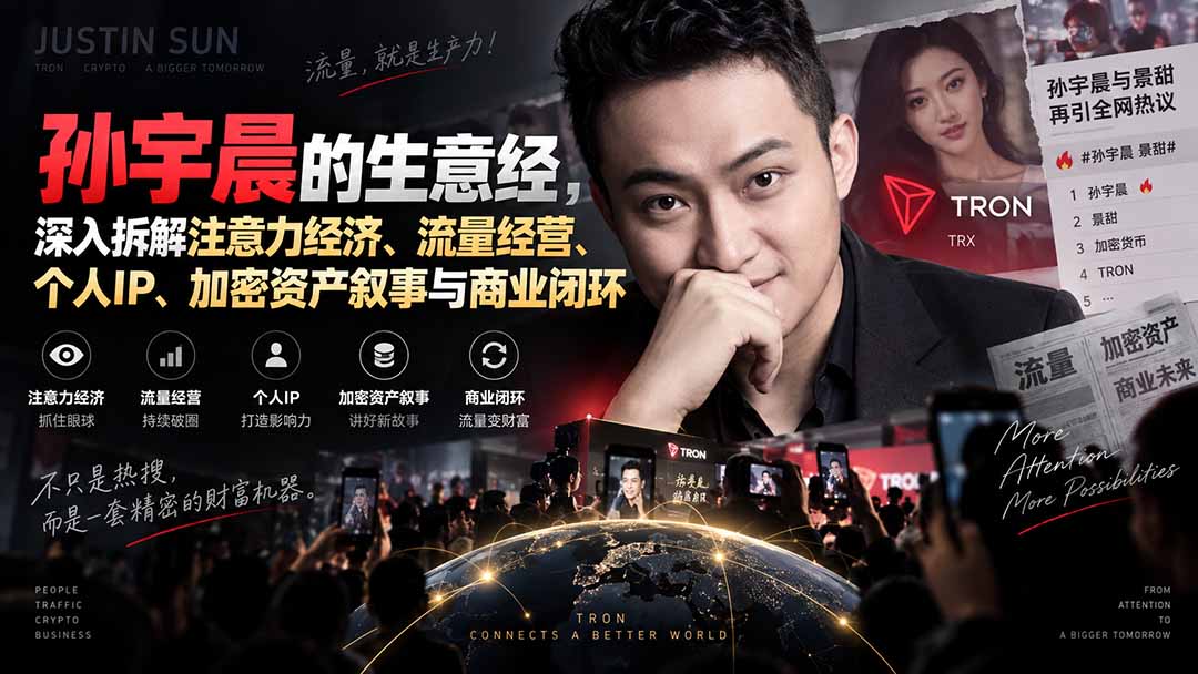 某星球精华文章——孙宇晨的生意经，深入拆解注意力经济、流量经营、个人IP、加密资产叙事与商业闭环-迦哆网创社