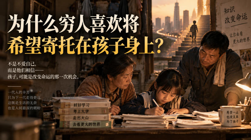 某社群精品文章：为什么穷人喜欢将希望寄托在孩子身上？-迦哆网创社