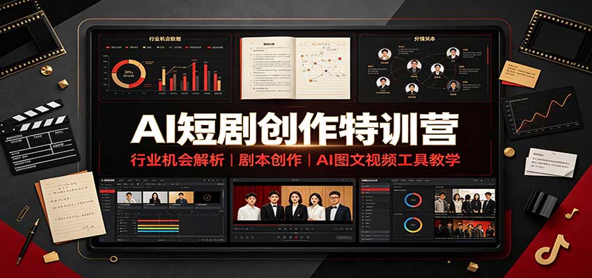 AI短剧创作特训营:行业机会解析,剧本创作,AI图文视频工具教学(文字版)-迦哆网创社