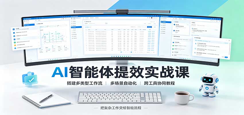 AI智能体提效实战课:搭建多类型工作流,多场景自动化,跨工具协同教程-迦哆网创社