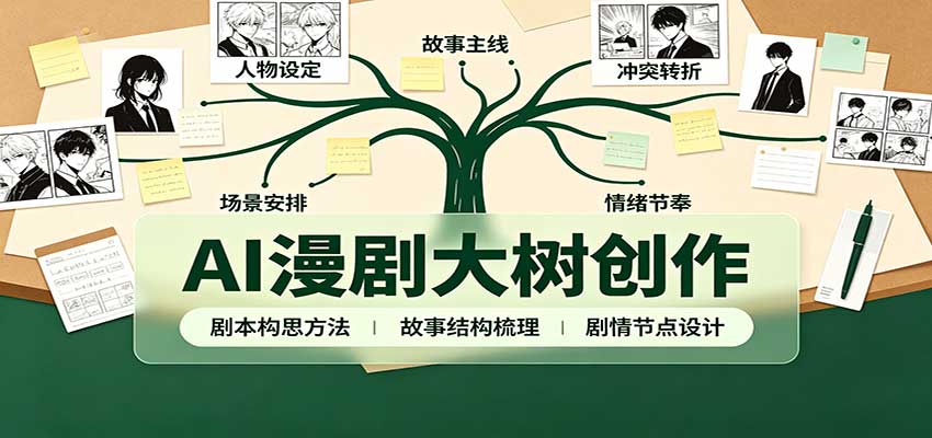 AI漫剧大树创作：剧本构思课程讲解，软件插件配置，配套工具资料完整梳理-迦哆网创社