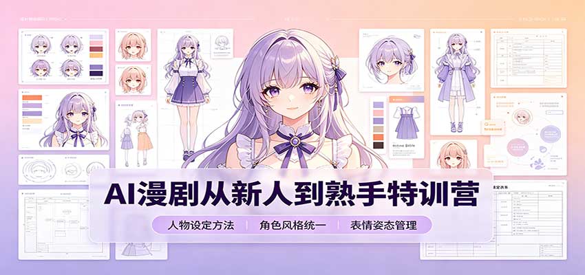 AI漫剧从新人到熟手特训营：剧本分镜创作，提示词模板，人物设定与工具资源-迦哆网创社