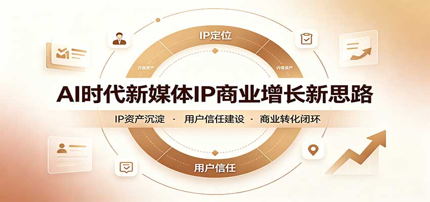 AI时代新媒体IP商业增长新思路：摒弃复杂运营套路，用极简思维打通获客路径-迦哆网创社