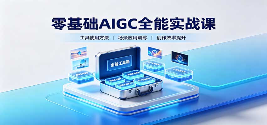 零基础AIGC全能实战课：覆盖绘画、影音、PPT、小说多场景AI创作-迦哆网创社