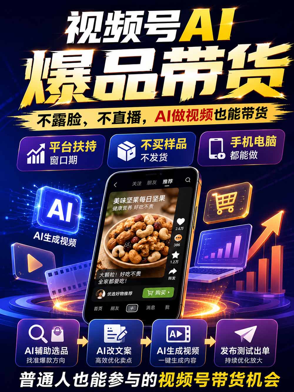 图片[2]-2026视频号AI爆品带货训练营-9月开课｜不露脸不直播，AI做视频发视频号，有人下单，你赚佣金，轻松单日佣金1000+-迦哆网创社
