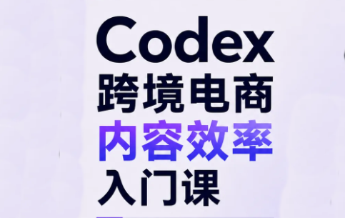 Codex跨境电商内容效率入门课-迦哆网创社