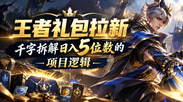 王者游戏礼包拉新_千字拆解日入5位数的项目逻辑