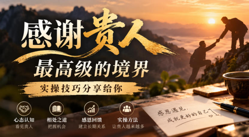 某公众号付费文章：感谢贵人最高级的境界，实操技巧分享给你-迦哆网创社