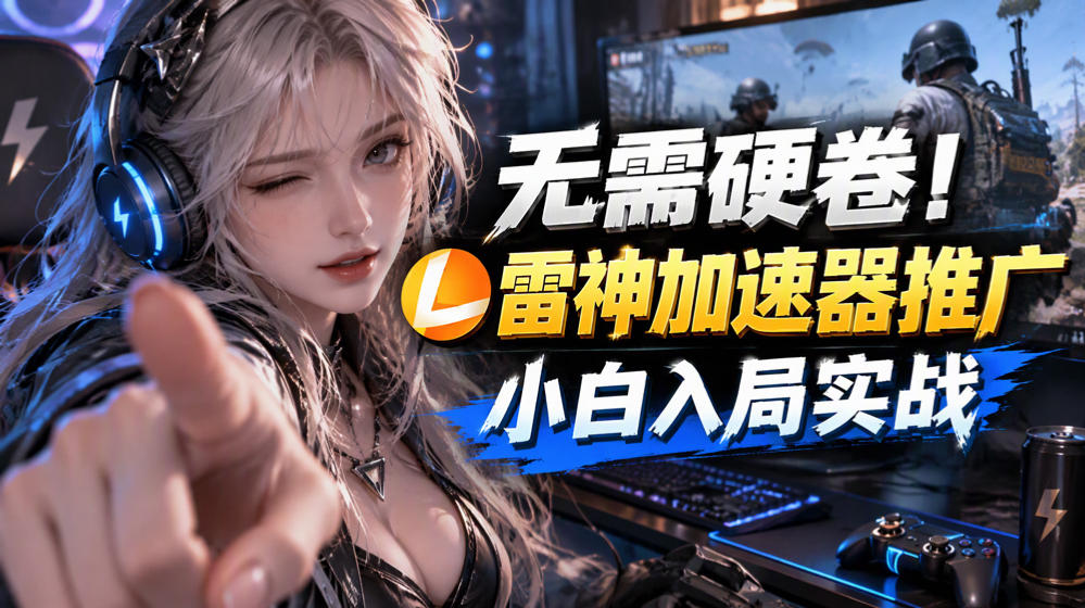 无需硬卷!雷神加速器推广,小白入局实战一天也能几十r-迦哆网创社