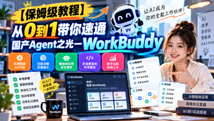【保姆级教程】从0到1带你速通国产Agent之光—WorkBuddy【文档】-迦哆网创社