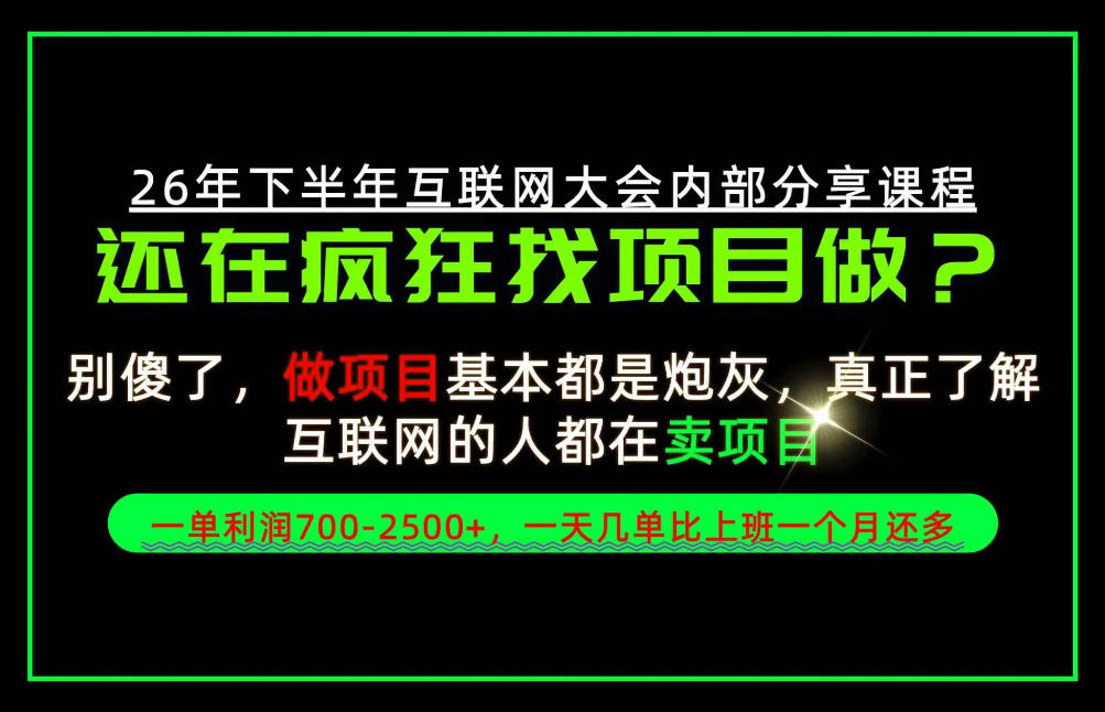 请不要再疯狂的找项目了！卖项目一单700-2.5k+不香吗？当天上手，当天变现！【揭秘】-迦哆网创社