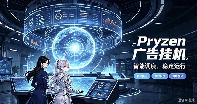 Pryzen广告全自动挂机给自己一个交代，门槛低，零基础小白也可以快速上手-迦哆网创社