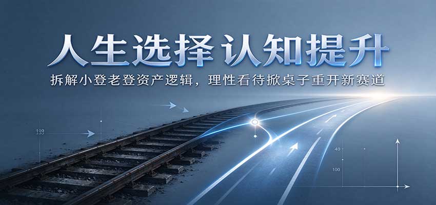 人生选择认知提升：拆解小登老登资产逻辑，理性看待掀桌子重开新赛道-迦哆网创社