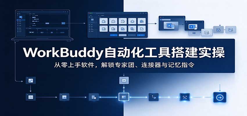 WorkBuddy自动化工具搭建实操：从零上手软件，解锁专家团、连接器与记忆指令-迦哆网创社