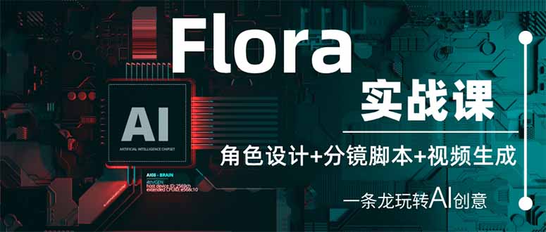Flora实战课：角色设计+分镜脚本+视频生成，一条龙玩转AI创意-迦哆网创社