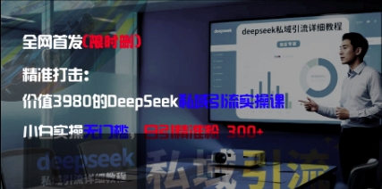 精准打击：价值3980的DeepSeek私域引流实操课，小白实操无门槛，日引精准粉300+-迦哆网创社