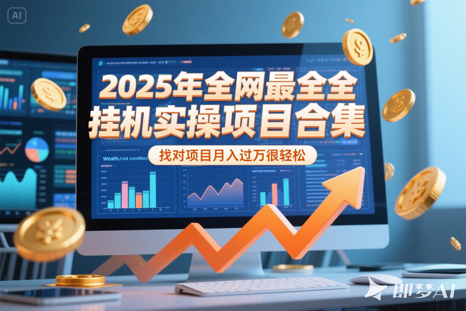2025年挂机实操项目实操演练，挂机类型，AI直播类型，轻资产创业类型…-迦哆网创社