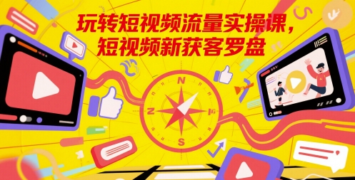 玩转短视频流量实操课，短视频新获客罗盘-迦哆网创社