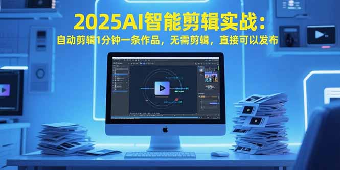 2025AI智能剪辑实战：自动剪辑1分钟一条作品，无需剪辑，直接可以发布-迦哆网创社