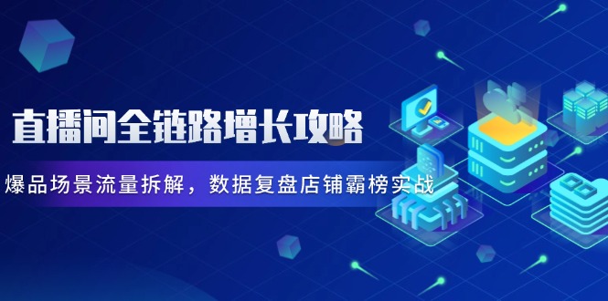 直播间全链路增长攻略，爆品场景流量拆解，数据复盘店铺霸榜实战-迦哆网创社