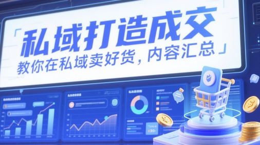 私域打造成交，教你在私域卖好货，内容汇总-迦哆网创社