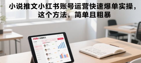 小说推文小红书账号运营快速爆单实操，这个方法，简单且粗暴-迦哆网创社