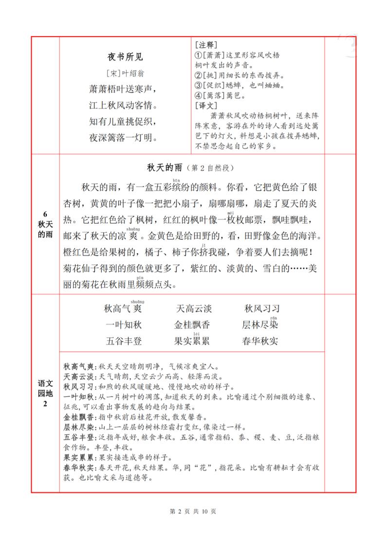 三上语文必背内容+默写表-迦哆网创社