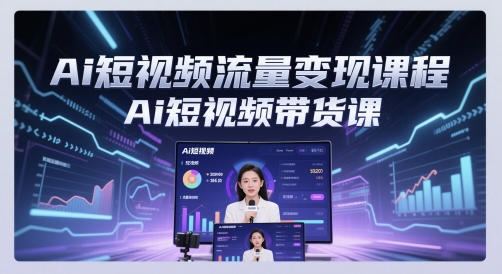 Ai短视频流量变现课程，Ai短视频带货课-迦哆网创社