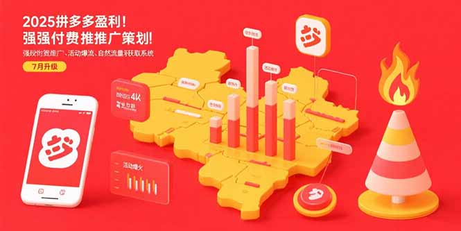 2025拼多多盈利地图：强付费推广策略/活动爆流/自然流量获取系统(7月更新-迦哆网创社
