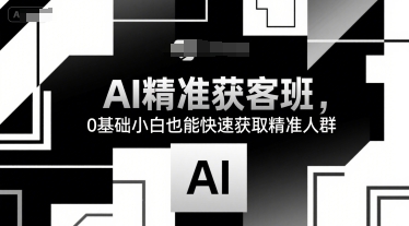 AI精准获客班，0基础小白也能快速获取精准人群-迦哆网创社