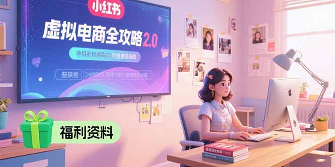 虚拟电商全攻略2.0，开店选品实操流程，账号定位、货源发布、笔记发布技巧-迦哆网创社