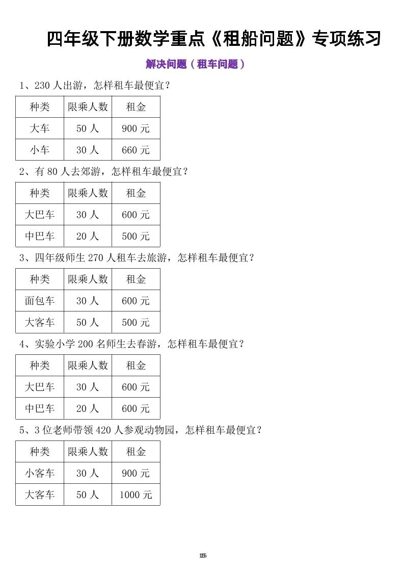 四年级下数学租船问题(4)-迦哆网创社