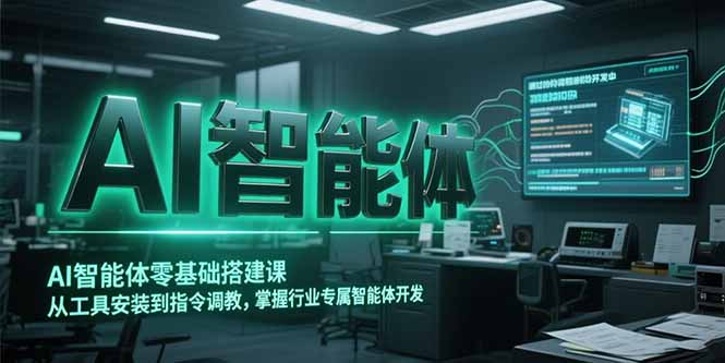 AI智能体零基础搭建课，从工具安装到指令调教，掌握行业专属智能体开发…-迦哆网创社