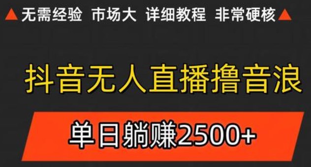 抖音无人直播6.0 简单无脑可矩阵 每天两小时轻松躺赚500+-迦哆网创社