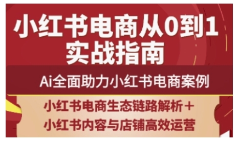 2025小红书电商全链路运营，Ai全面助力小红书电商案例-迦哆网创社