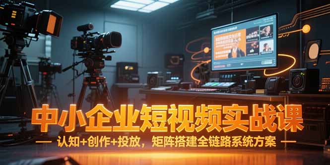 中小企业短视频实战课，认知+创作+投放，矩阵搭建全链路系统方案-迦哆网创社