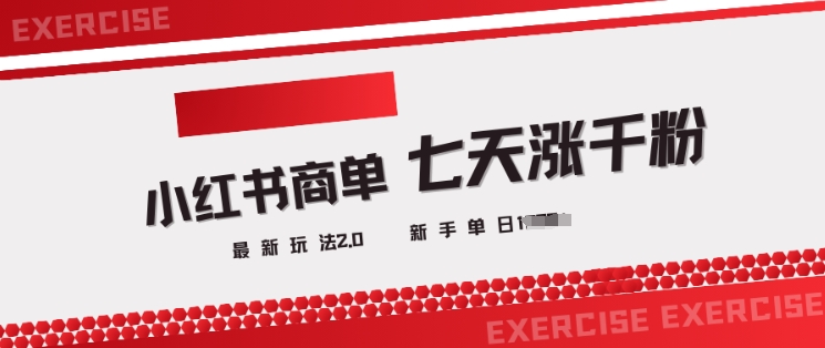 小红书商单2.0最新玩法，3天涨千粉单日变现多张-迦哆网创社