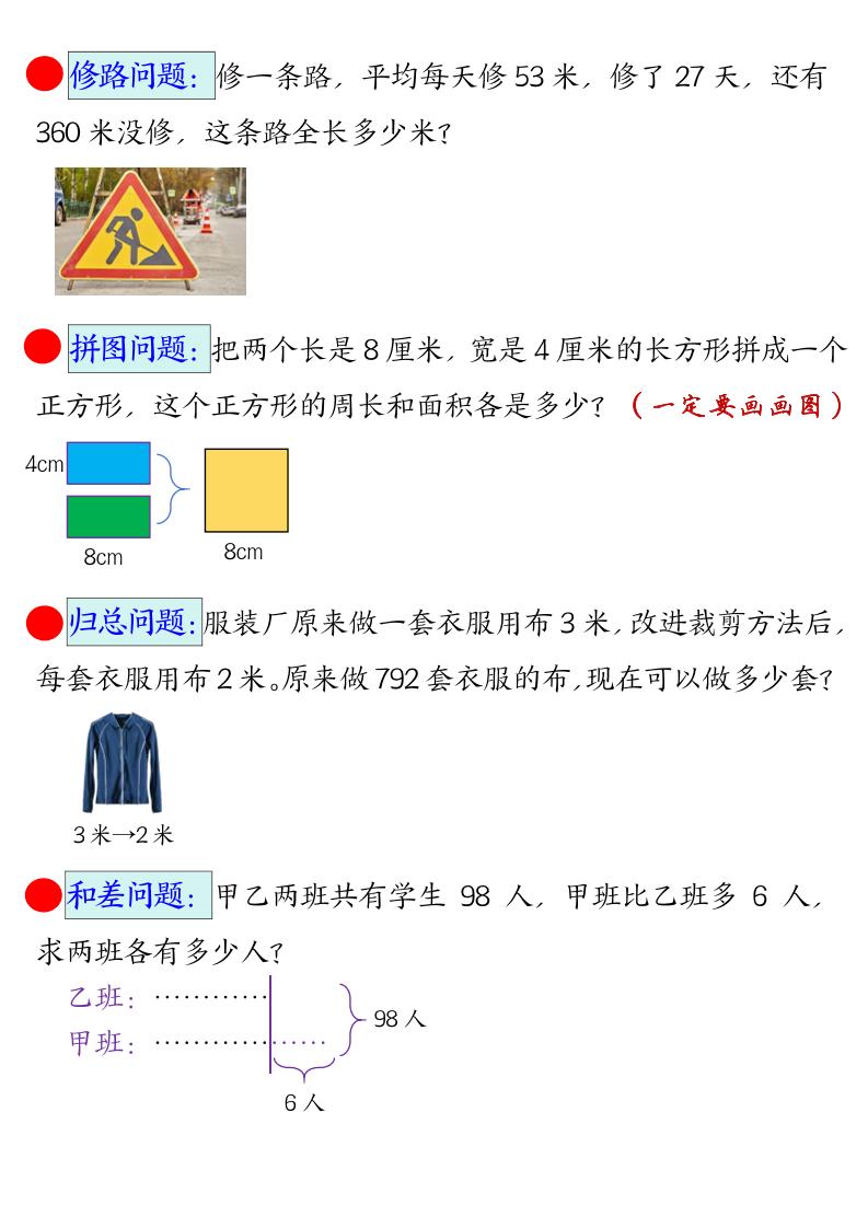 三下数学【易错思维应用题专项（空白）】-迦哆网创社