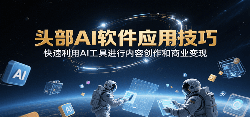 头部AI软件应用技巧，快速利用AI工具进行内容创作和商业变现-迦哆网创社
