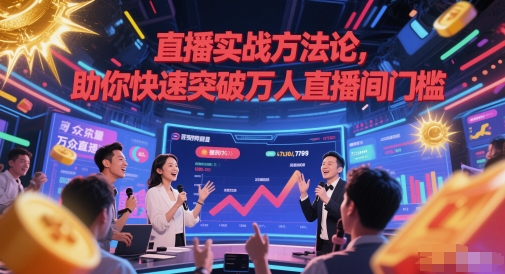 直播实战方法论，助你快速突破万人直播间门槛-迦哆网创社