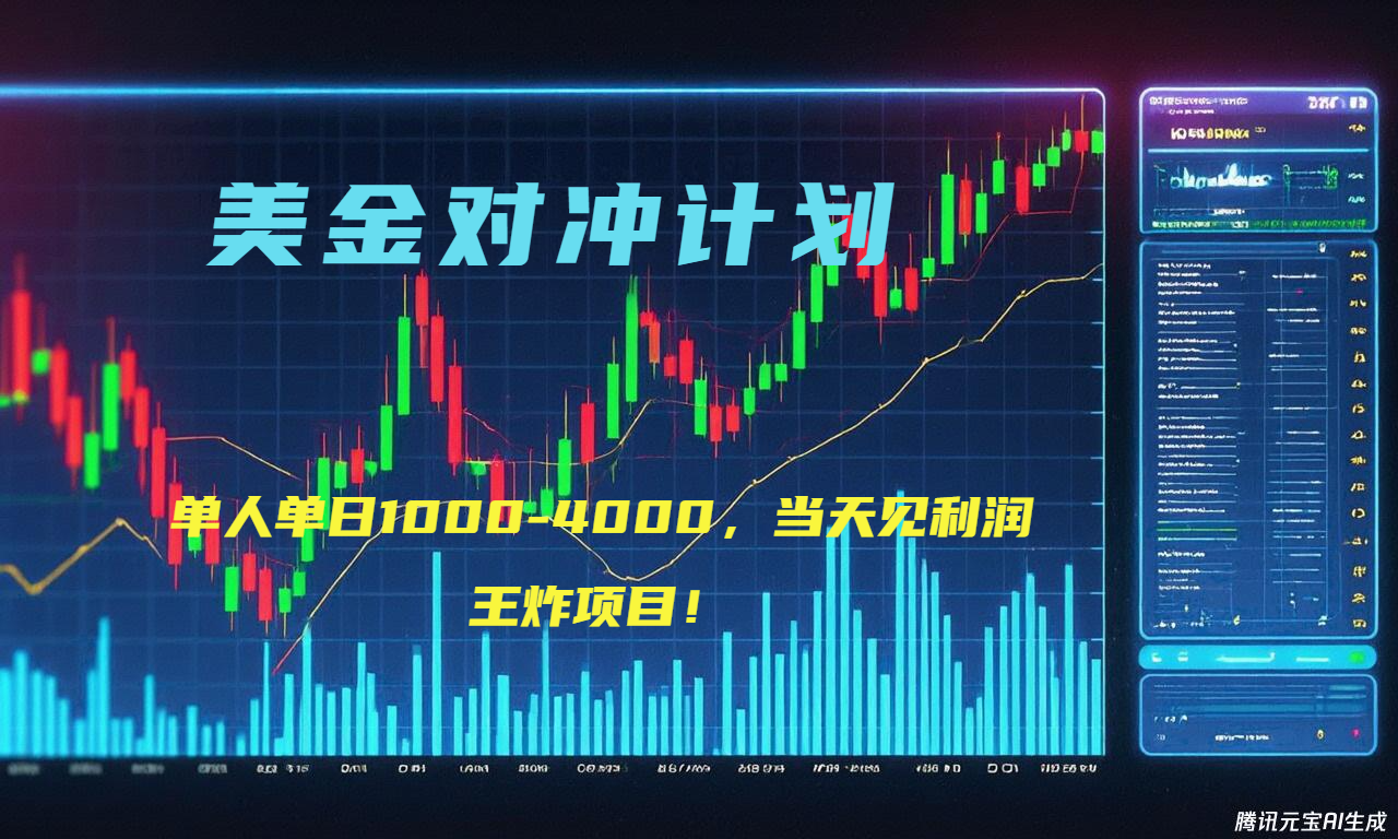 2025年最暴力项目“美金先登计划”最新最强对冲战法，每日实际收益1K-4K-迦哆网创社