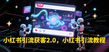 小红书引流获客2.0，小红书引流教程-迦哆网创社