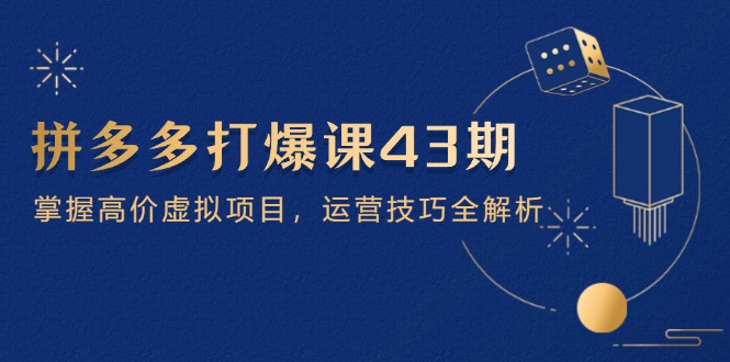 拼多多打爆课第 43 期，掌握高价虚拟项目，运营技巧全解析(15节-迦哆网创社