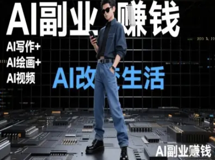 AI改变生活(Ai写作+AI绘画+Ai视频)，AI副业挣钱-迦哆网创社