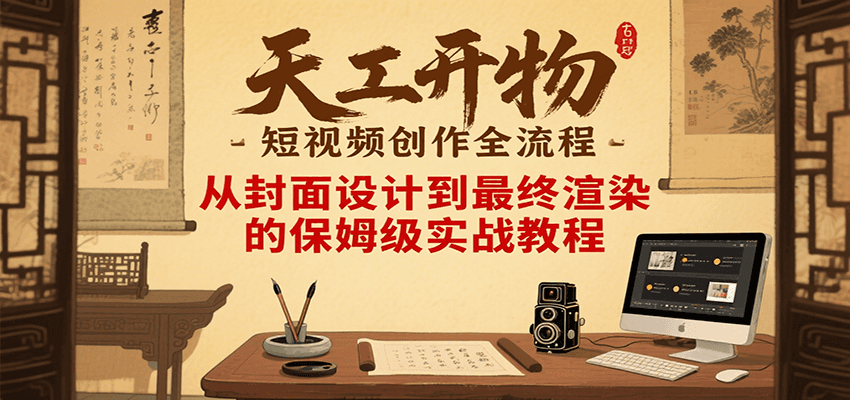 图片[1]-天工开物短视频创作全流程，从封面设计到最终渲染的保姆级实战教程-迦哆网创社