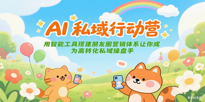 AI私域行动营：用智能工具搭建朋友圈营销体系让你成为高转化私域操盘手-迦哆网创社