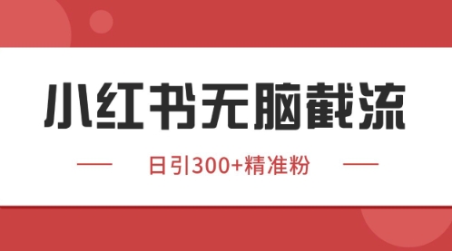 小红书只要你有同行就能获客，独家野路子获客玩法，暴力截流【揭秘】-迦哆网创社